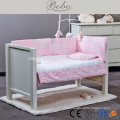 cotton emboridered baby crib bedding set with pillow,duvet cover,bumper pad,bed sheet